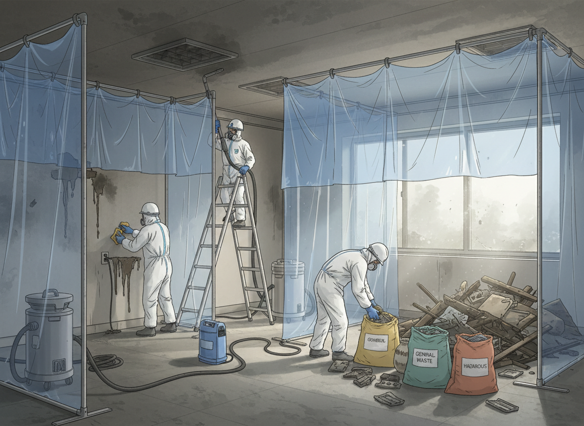 안양화재청소 - 동선 분리와 체계적인 특수 세정 실행 단계