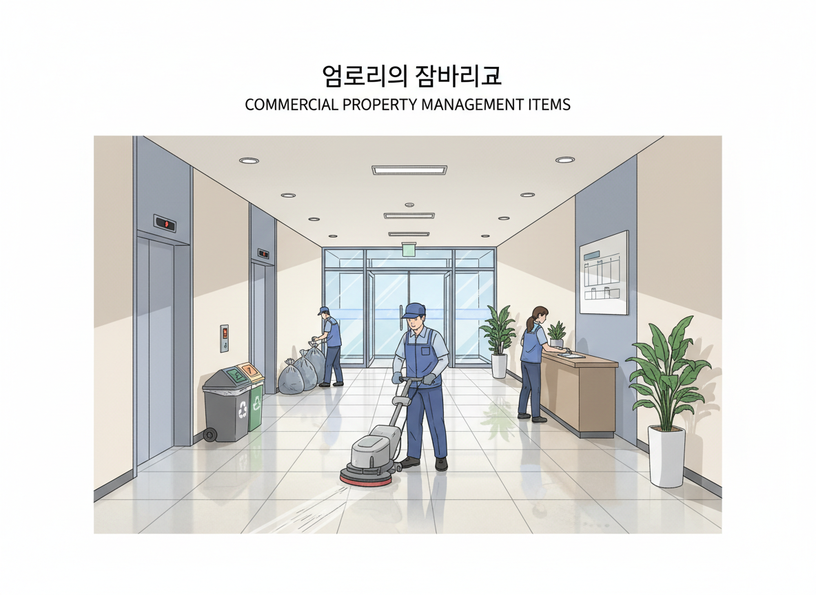 임대상가관리 청소 - 공용 공간 중심의 핵심 관리항목